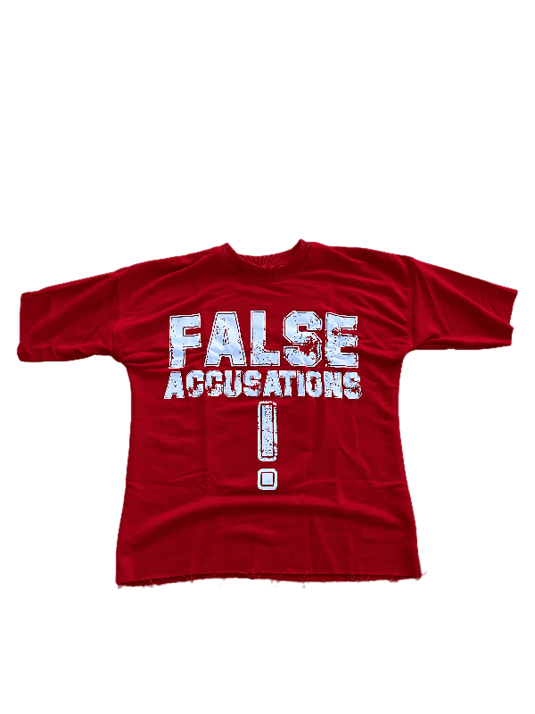“FALSE ACCUSATIONS” OVERSIZED TEE